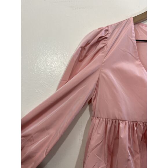 Coquette Ballet Romantic Babydoll Empire Waist Mini Dress 2XS Barbiecore Minimal - Picture 4 of 16